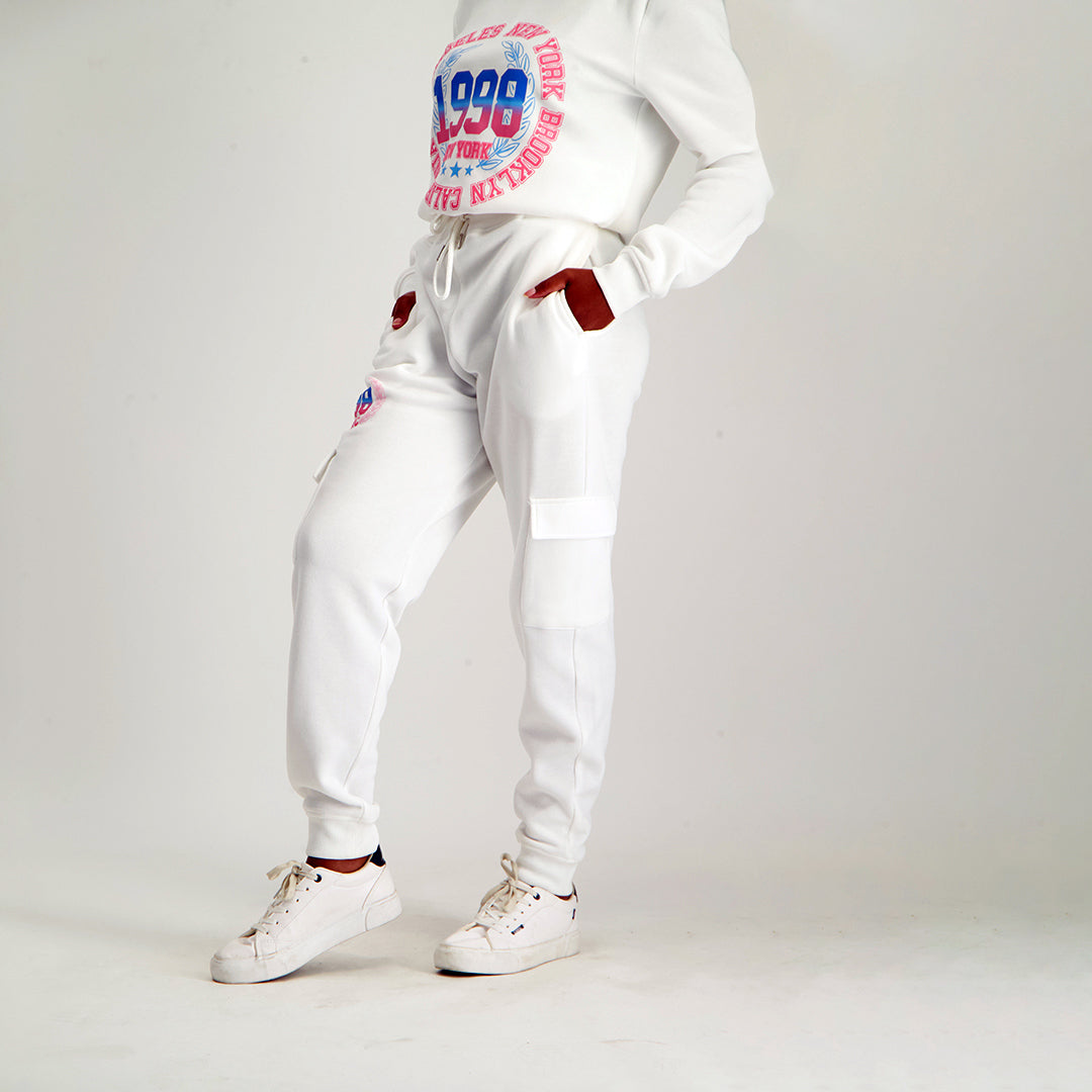 White Cargo Jogger