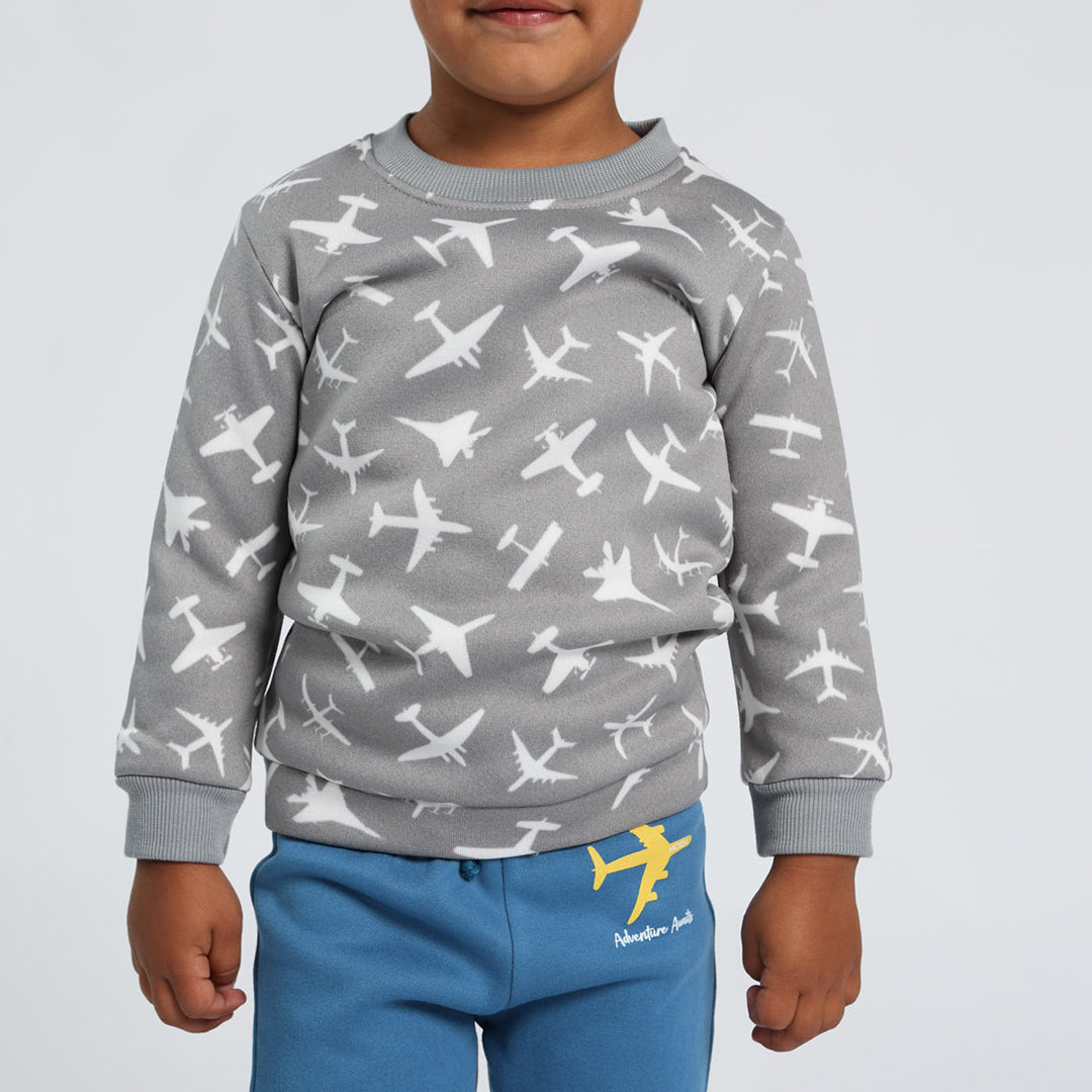 GREY FLEECE SWEATER