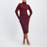 Polo Neck Knit Top