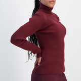 Polo Neck Knit Top