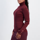 Polo Neck Knit Top