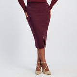Maroon Bodycon Skirt