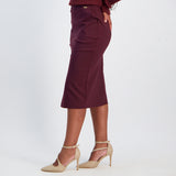 Maroon Bodycon Skirt