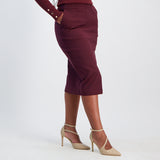Maroon Bodycon Skirt
