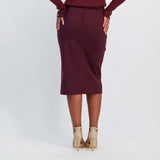 Maroon Bodycon Skirt