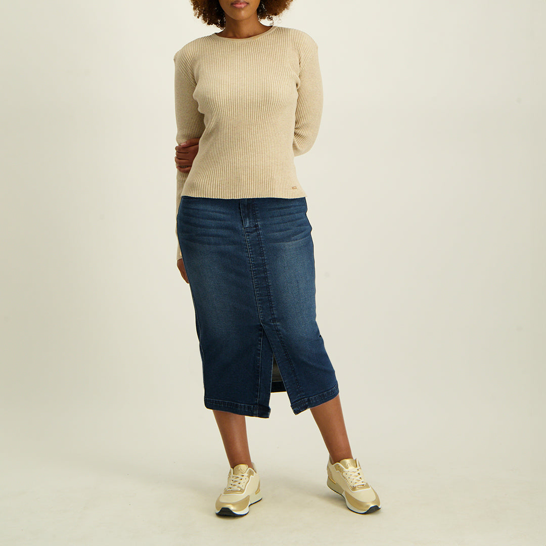 Ladies Stone Crew Neck Top