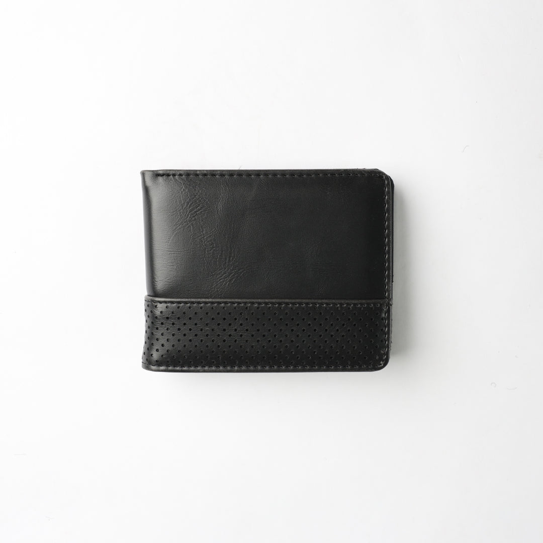 Pu Card Holder Wallet.Perforated Panel