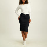 LADIES CIARRA DENIM SKIRT WITH SIDE ZIPS