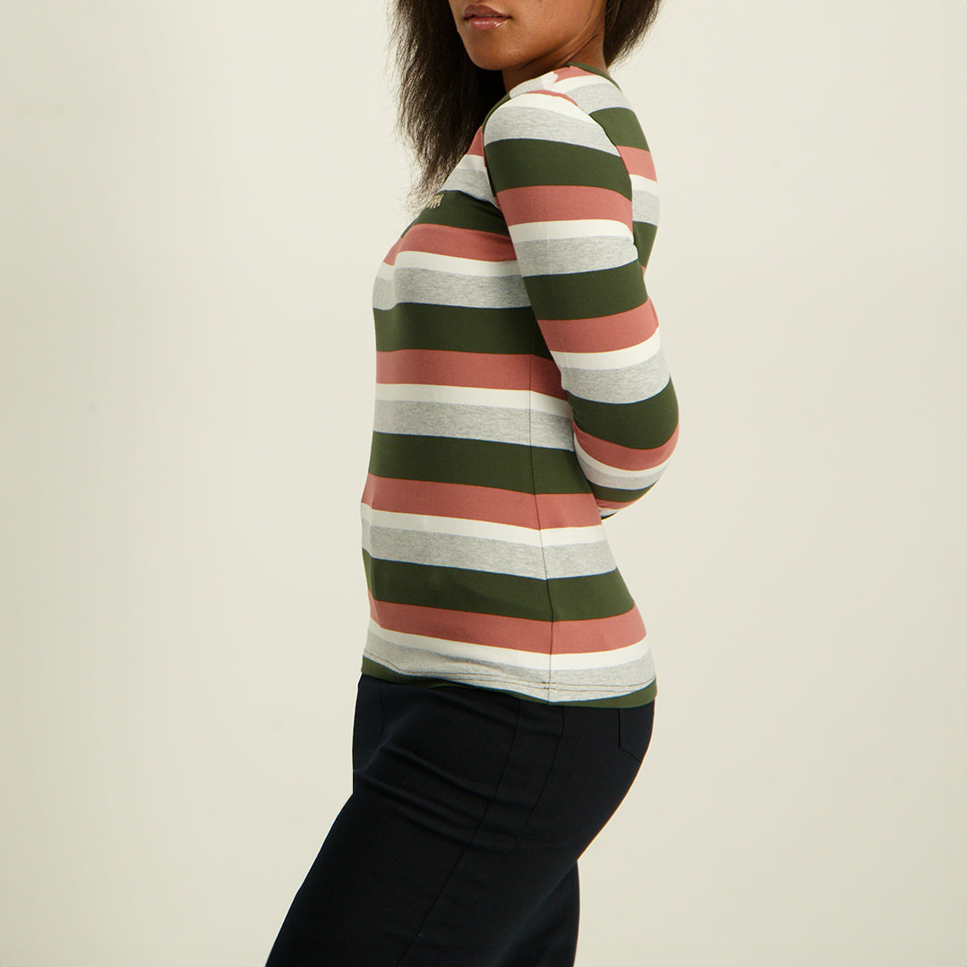 Ladies Pink Stripe/White 2PK Tops