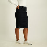 LADIES CIARRA DENIM SKIRT WITH SIDE ZIPS