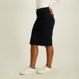LADIES CIARRA DENIM SKIRT WITH SIDE ZIPS