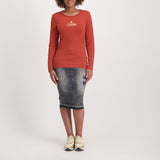 Ladies Rust Stripe 2 Pack Tops