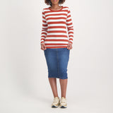 Ladies Rust Stripe 2 Pack Tops