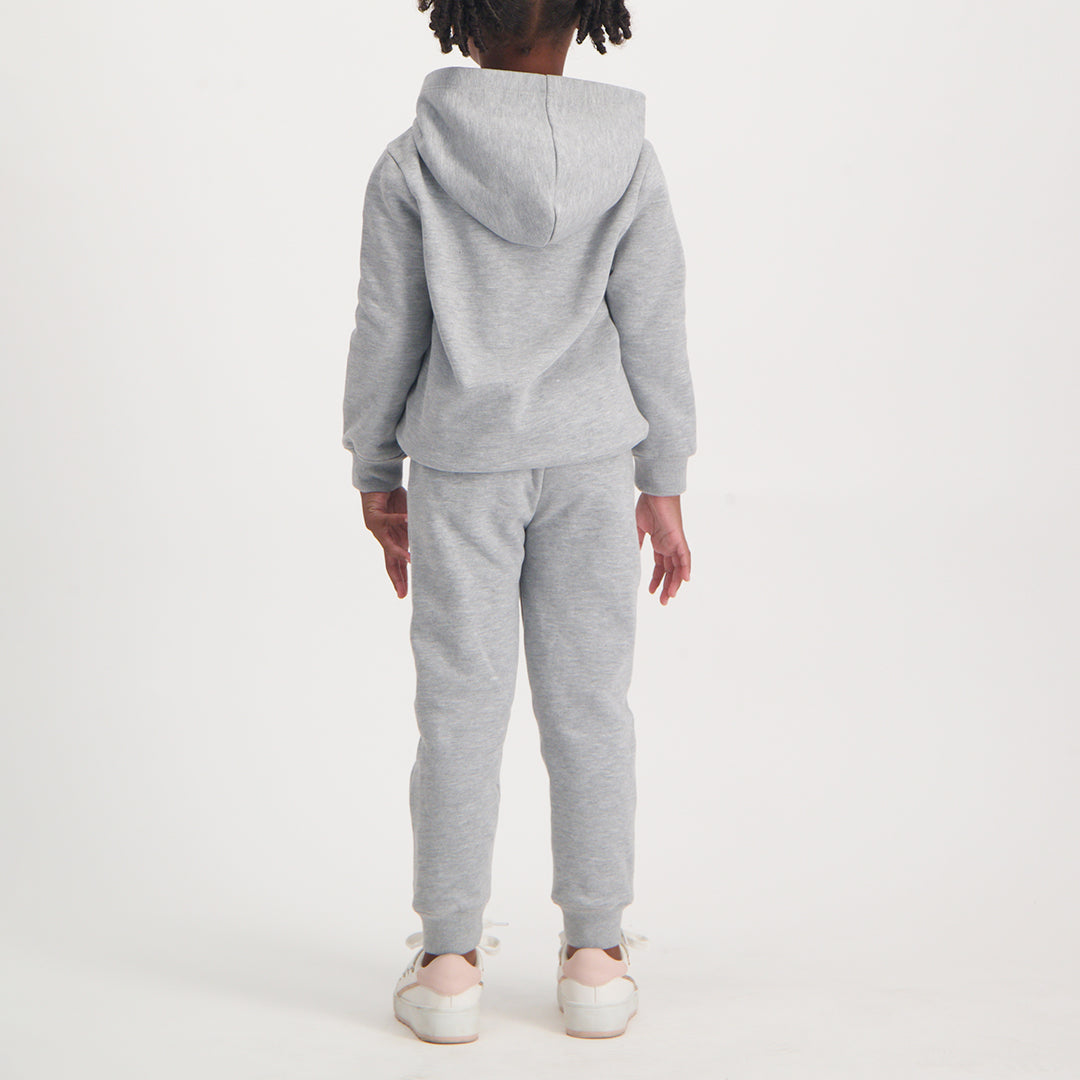 Girls Grey Melange Long Sleeve Hoody