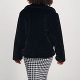 Ladies Black Fur Jacket