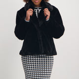 Ladies Black Fur Jacket