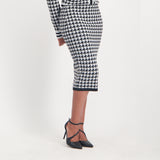 Ladies Black/White Lurex Skirt