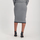 Ladies Black/White Lurex Skirt