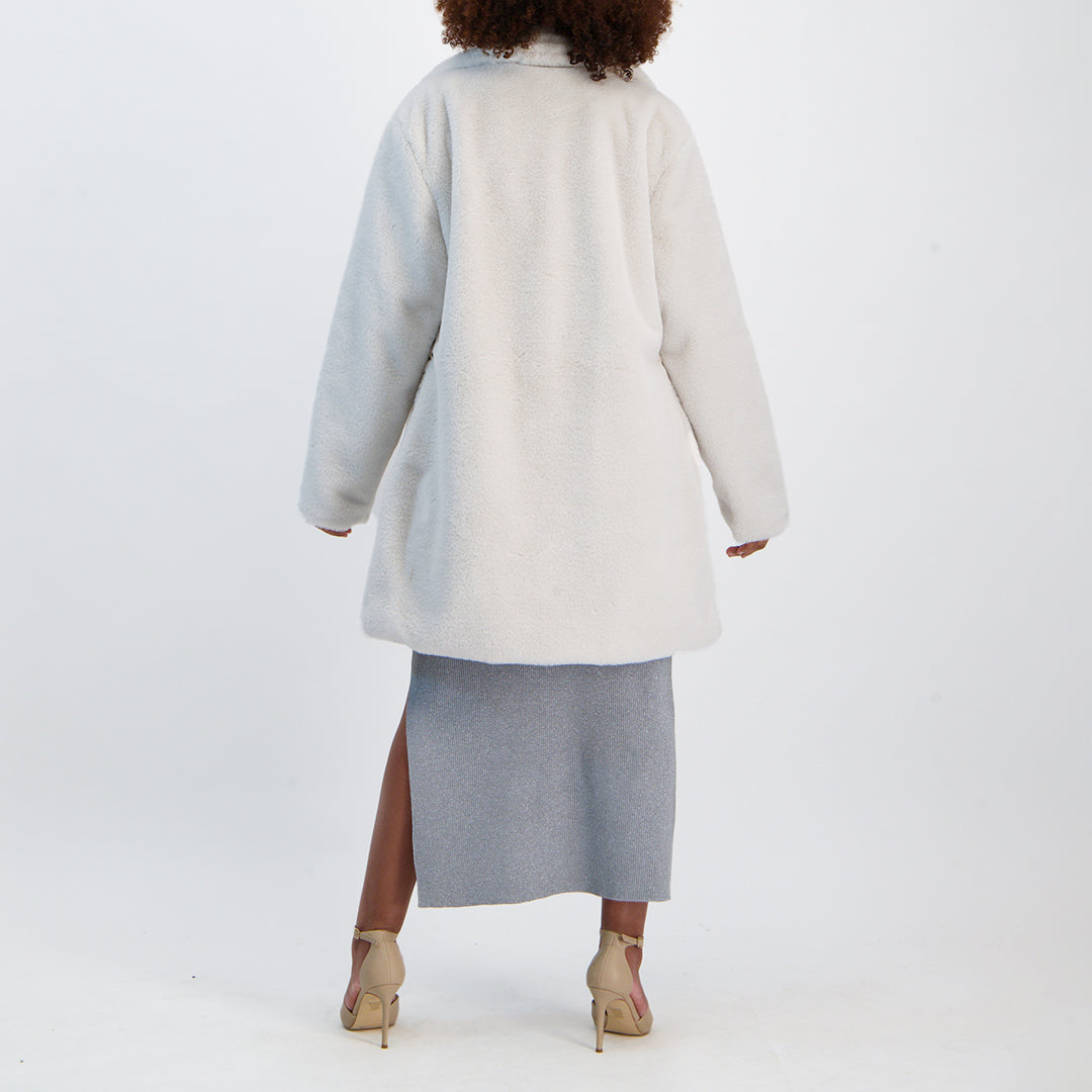 Stone and Cream Fur Jacket