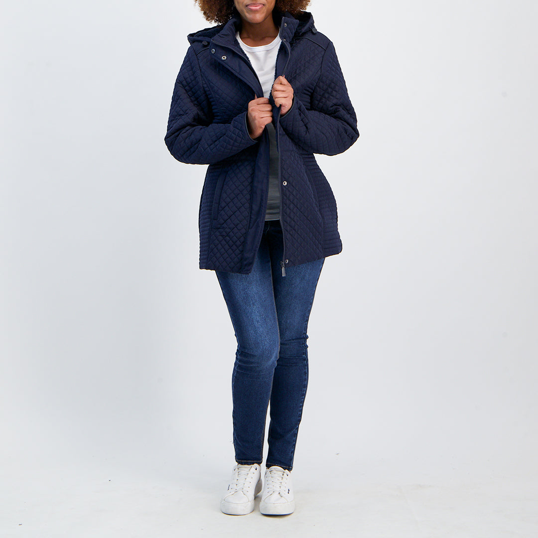 Navy Quilt Jacket