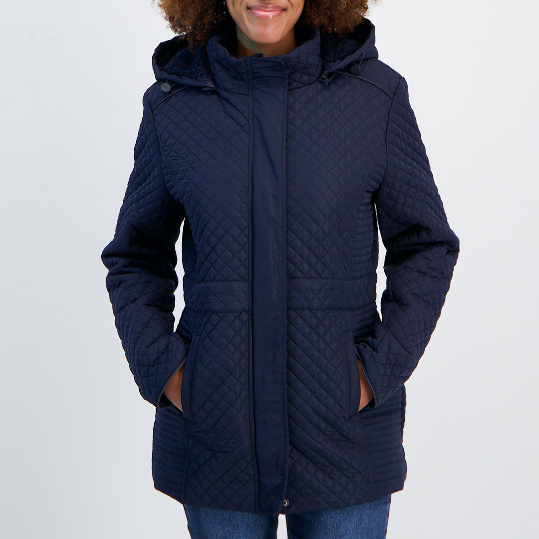 Navy Quilt Jacket