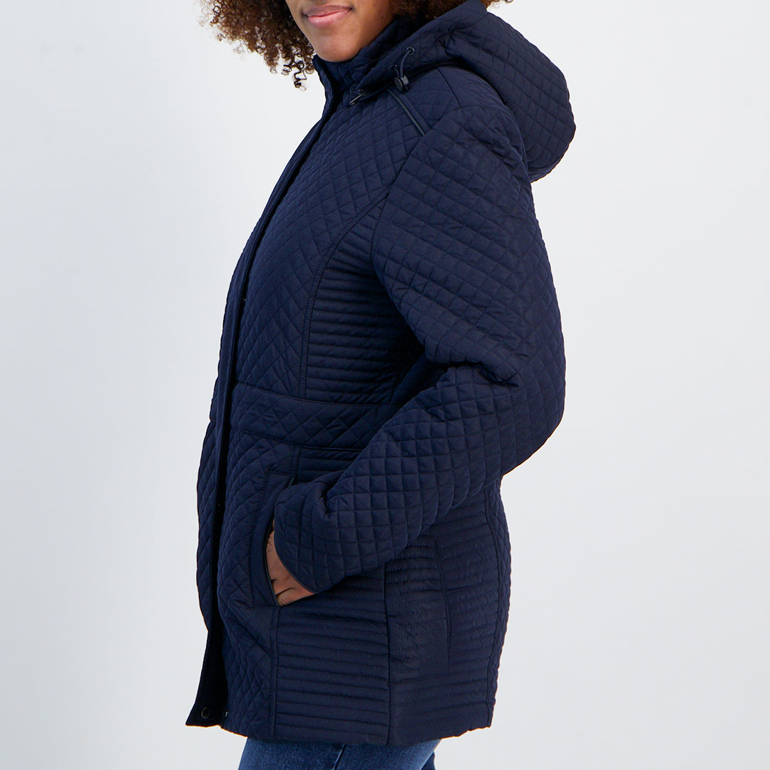 Navy Quilt Jacket