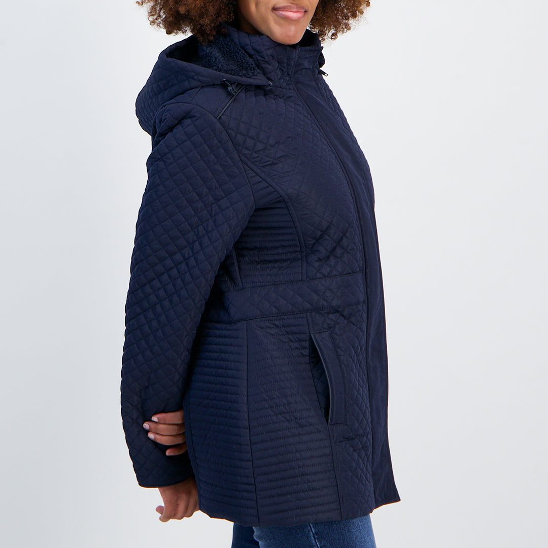 Navy Quilt Jacket