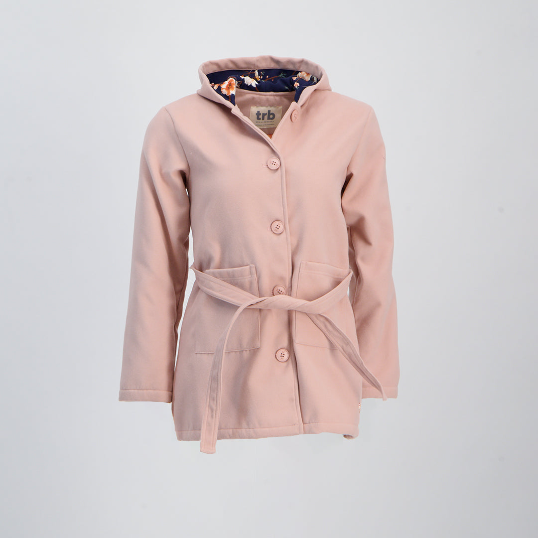 Pink Hooded Melton
