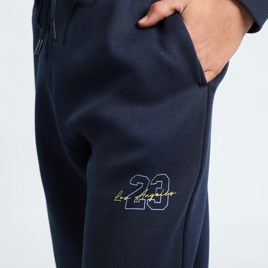 BOYS MODA NAVY FLEECE JOGGER