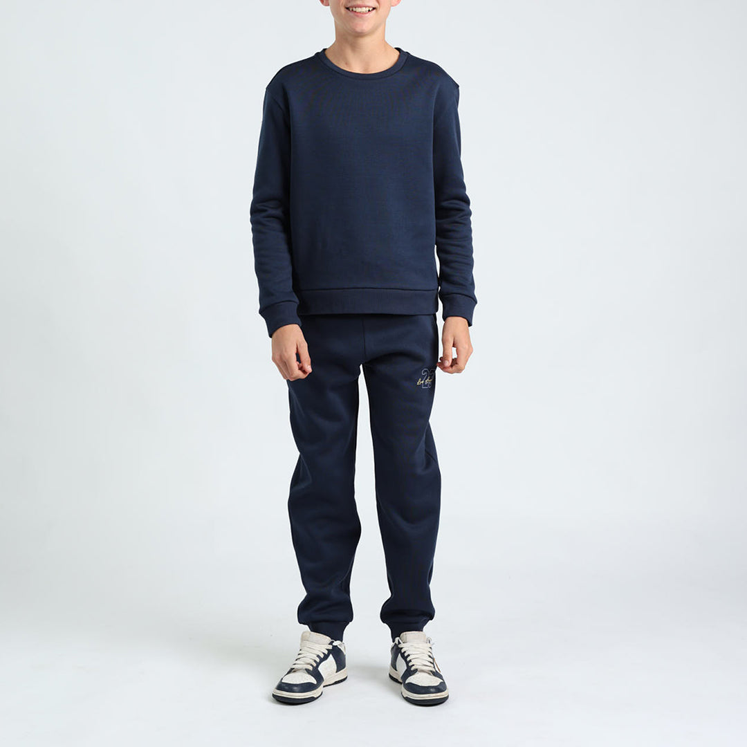 BOYS MODA NAVY FLEECE JOGGER