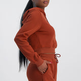 LADIES NOVA CROPPED PULLOVER HOODY