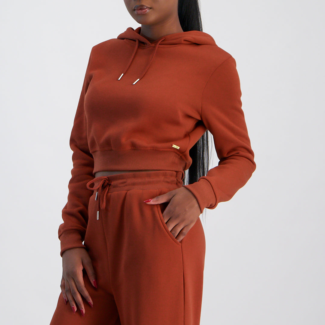 LADIES NOVA CROPPED PULLOVER HOODY