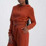 LADIES NOVA CROPPED PULLOVER HOODY
