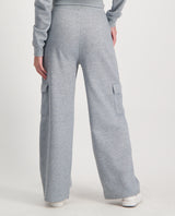 LADIES NOVA FASHION WIDE LEG CARGO FLEECE PANT