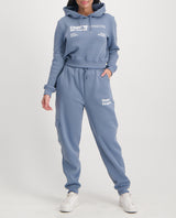 LADIES NOVA FASHION RIB CUFF 1 POCKET WITH PRINT JOGGER