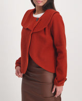 LADIES NOVA RUST 1 BUTTON  CAPE MELTON JACKET