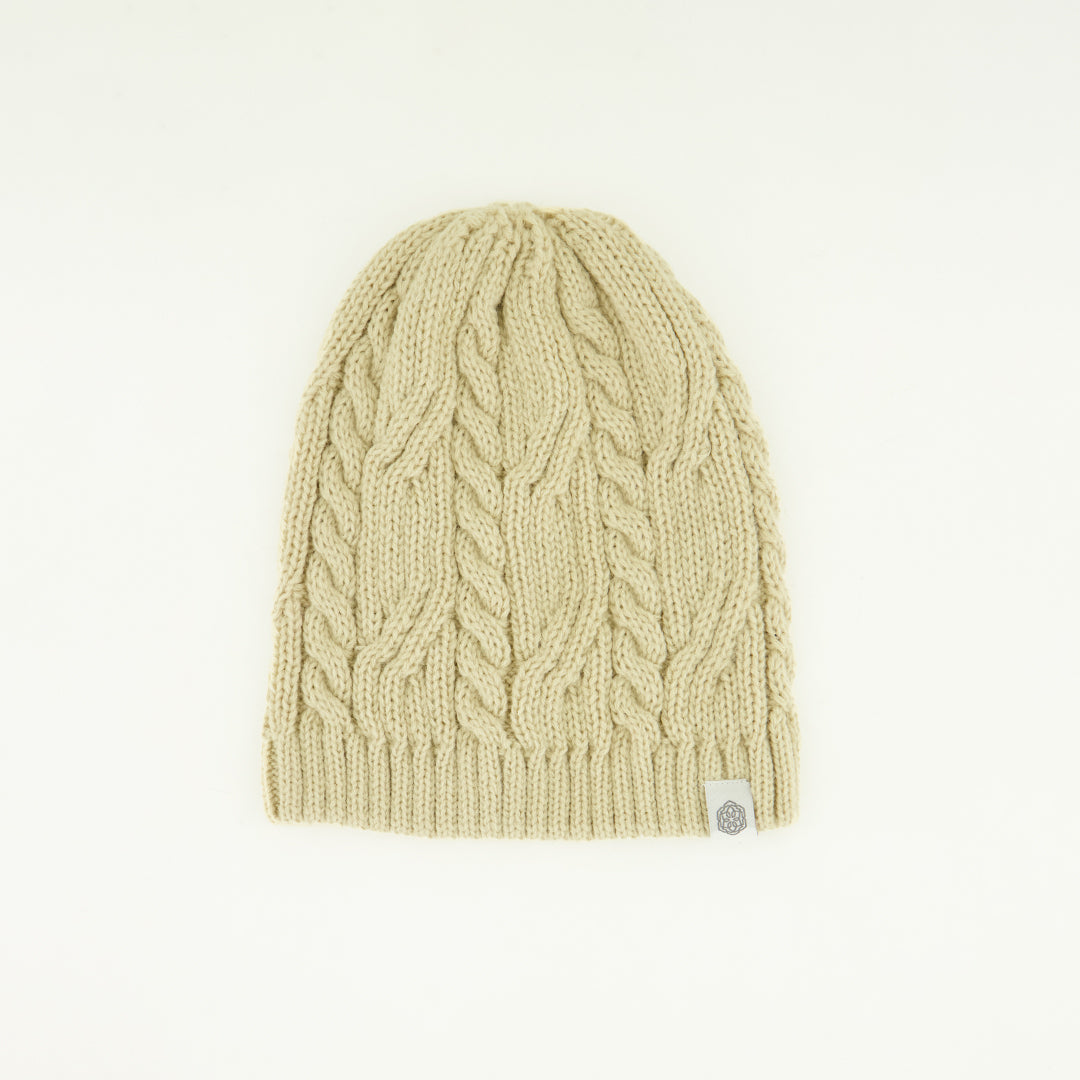 Cable Core Skull Beanie.Woven Label.