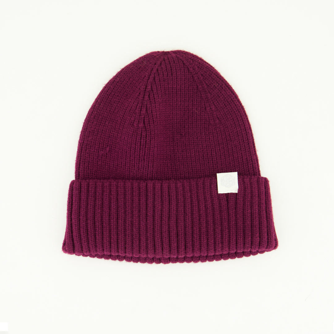 Ribbed Turn Up Core Beanie.Ingot Detail.