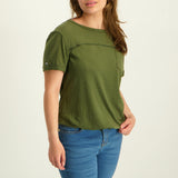 Olive Sleeve Top