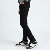 BOYS MODA BLACK DENIM CARGO JEANS