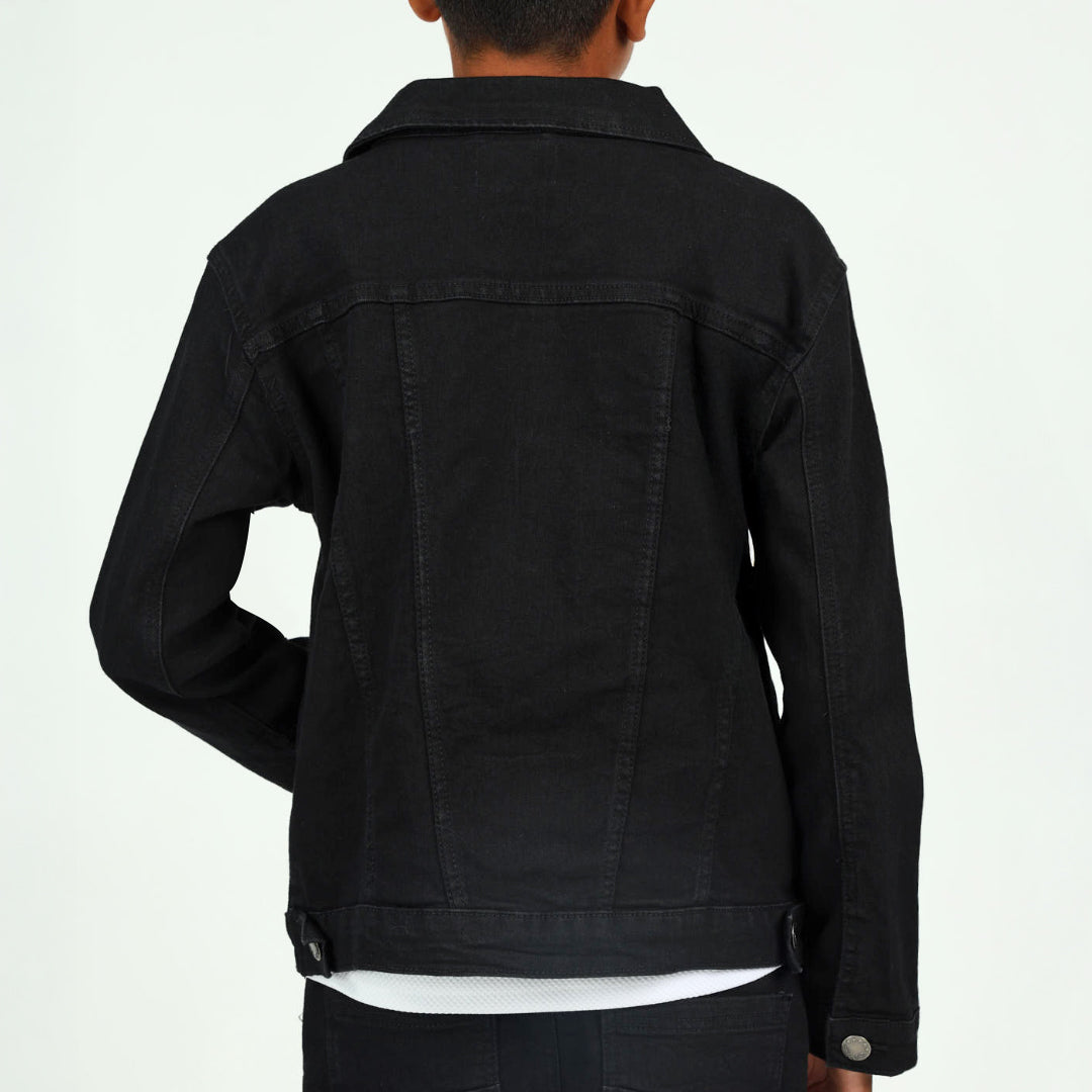 BOYS MODA BLACK DENIM JACKET