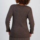 Chocolate and Gold Lurex Top