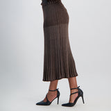 Ladies Ciarra Chocolate Lurex Skirt