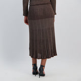 Ladies Ciarra Chocolate Lurex Skirt