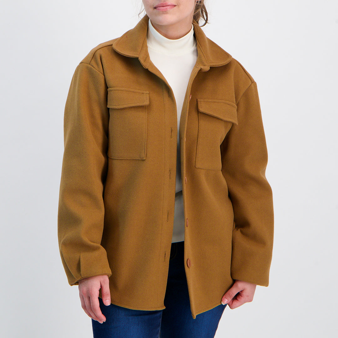 Camel Sleeve Shacket