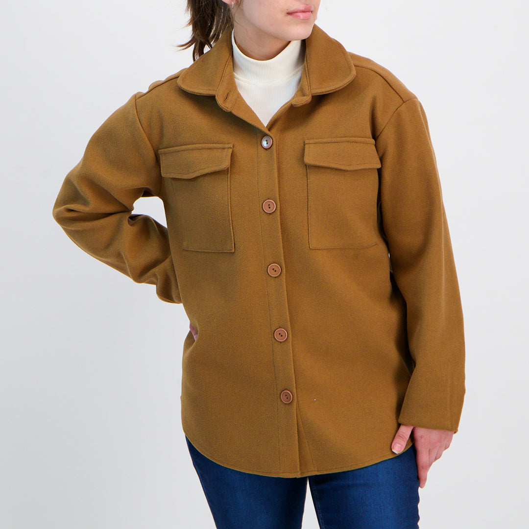 Camel Sleeve Shacket