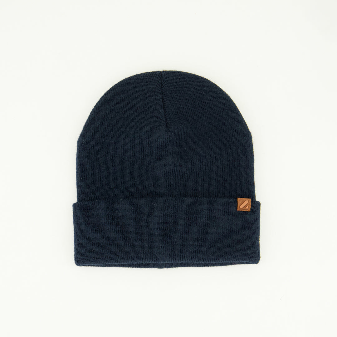 Turn Up Beanie.Mock Suede Label.