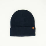 Turn Up Beanie.Mock Suede Label.