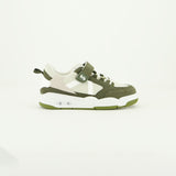 Suede Court Sneaker.Velcro And Elastic Laces.