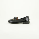 Patent Comfort Loafer.Patent Bow Detail.
